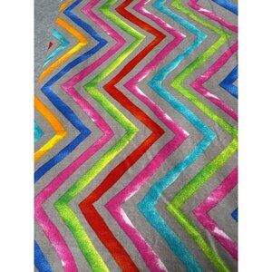 Aquarelle Poppy Euro Zigzag Pattern Fabric 1/2 yard x 42"